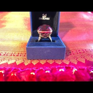 Swarovski Fuchsia Crystal Ring US Size 8.